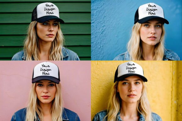 Download Trucker Hat Jpg Mockup Images Set - Premium Resources