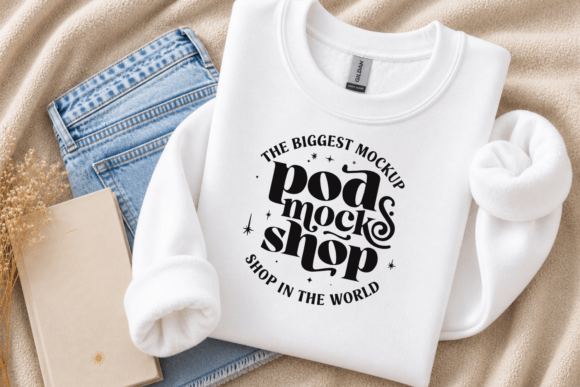 Download Gildan 18000 Flat Lay Sweatshirt Mockup - Flat lay Collection